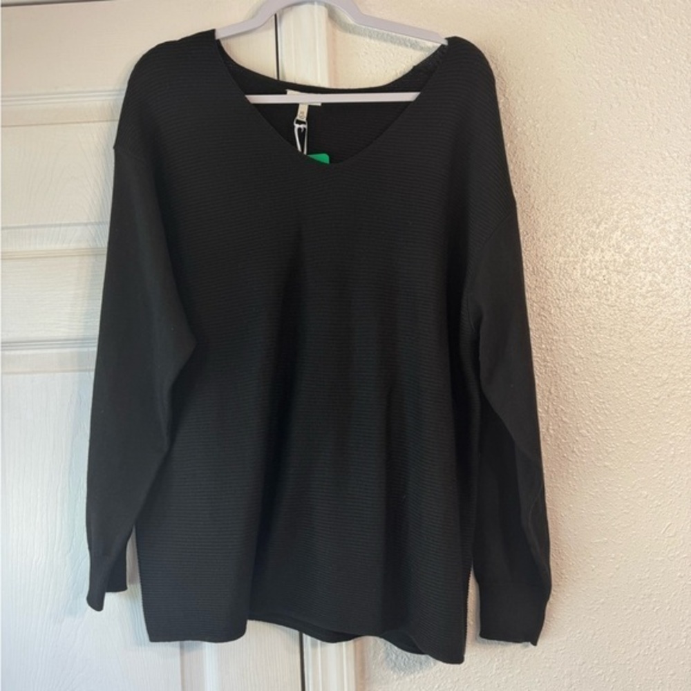 Ella Moss Black V-Neck Sweater